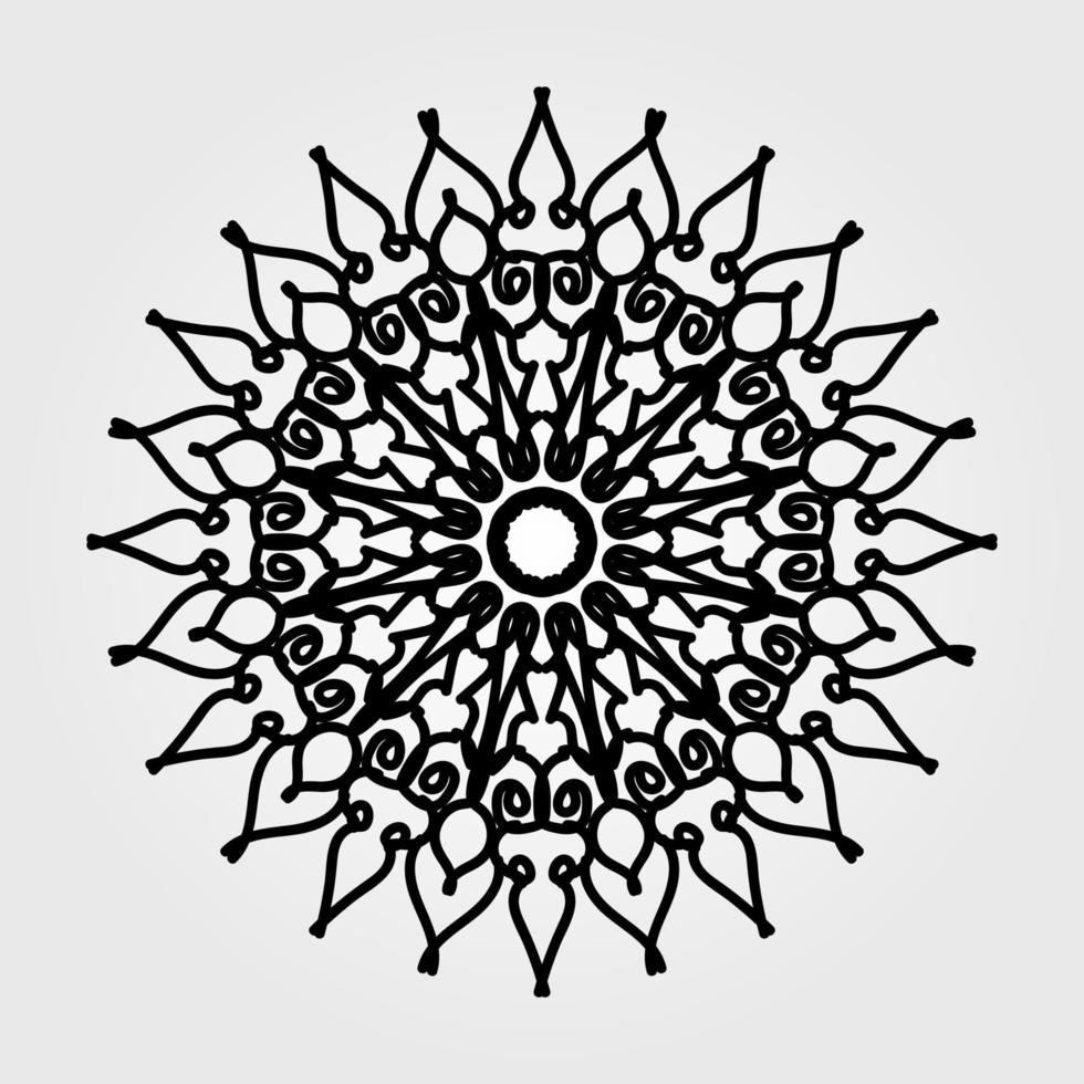 Circular pattern mandala art decoration elements vector