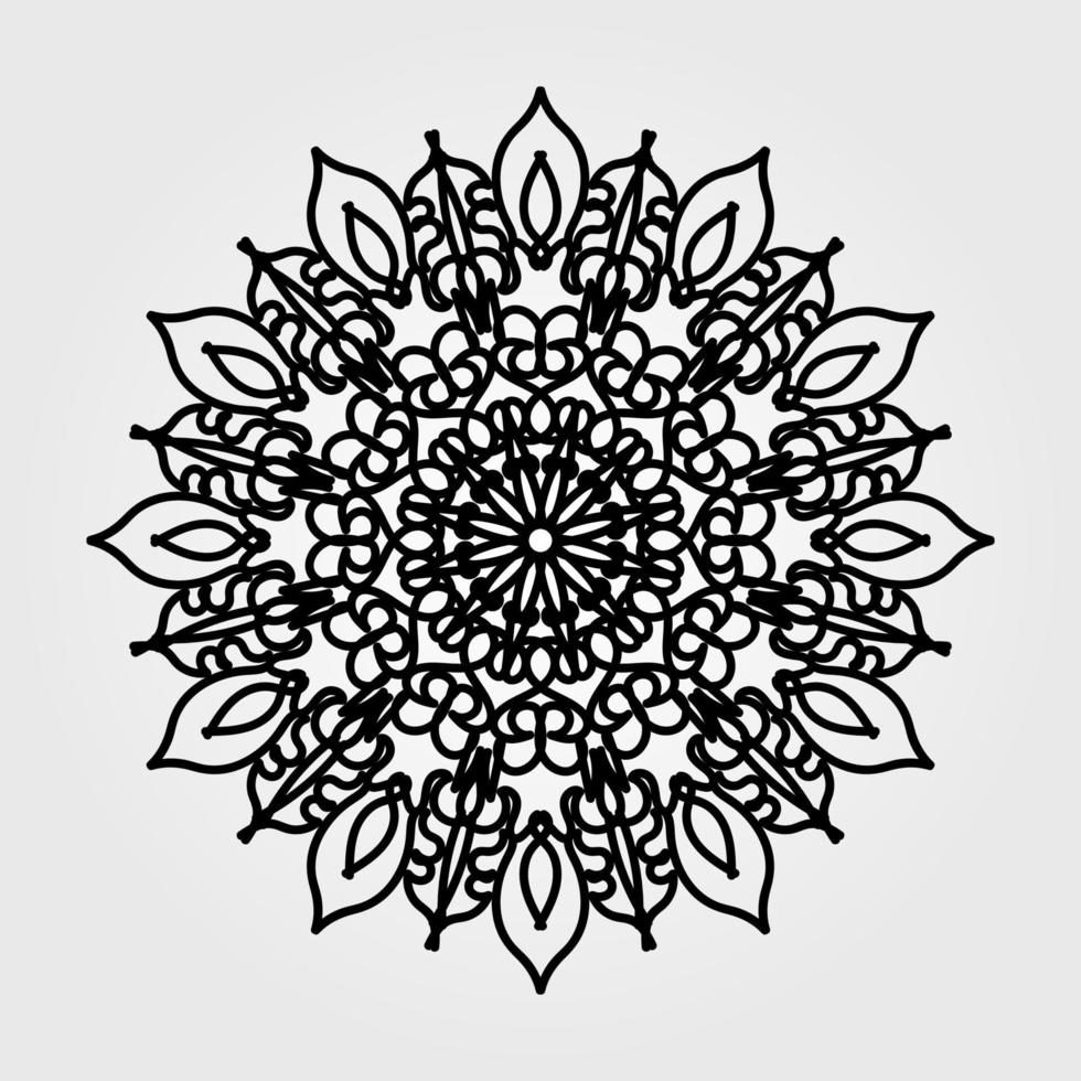 Circular pattern mandala art decoration elements vector