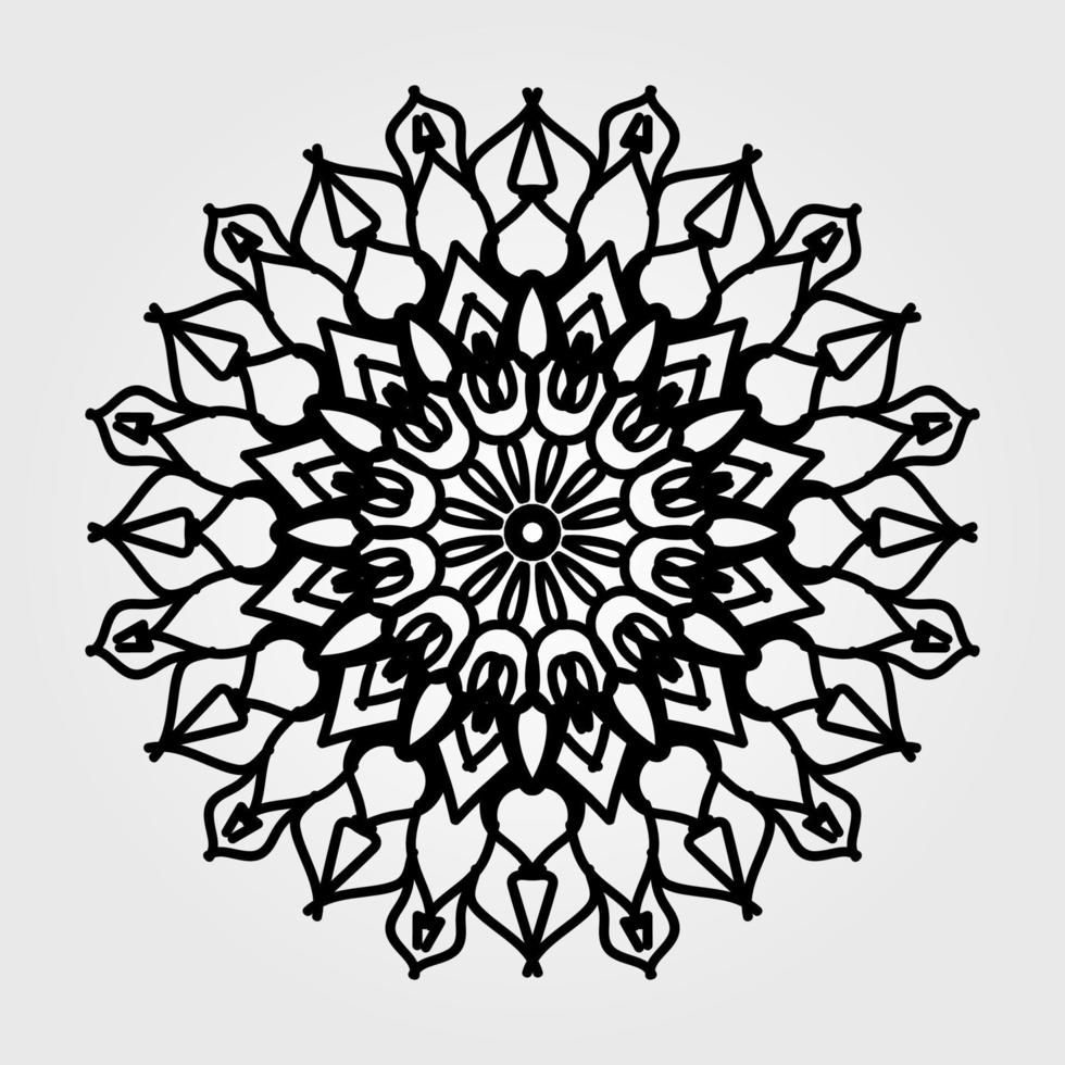 Circular pattern mandala art decoration elements vector