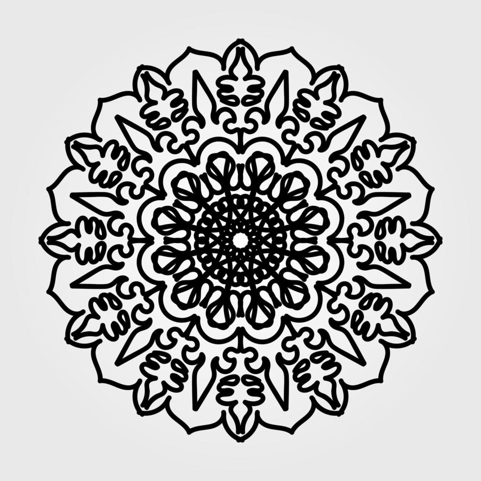 Circular pattern mandala art decoration elements vector
