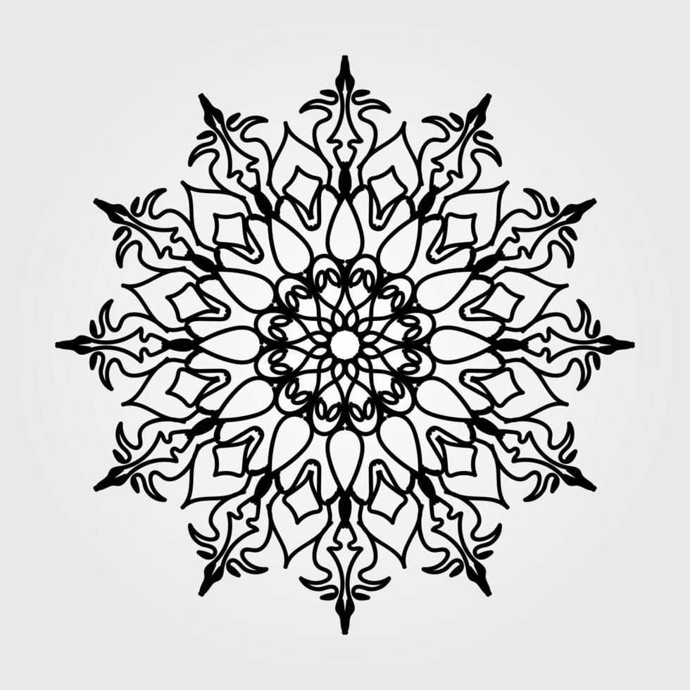 Decorative background with ornamental round pattern vector
