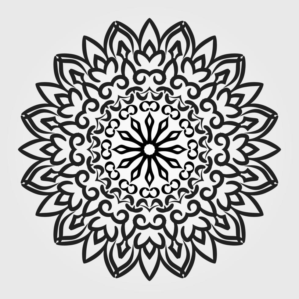 Decorative background with ornamental round pattern vector