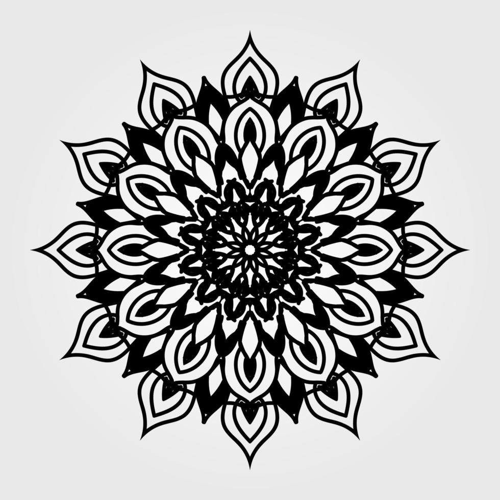 Decorative background with ornamental round pattern vector