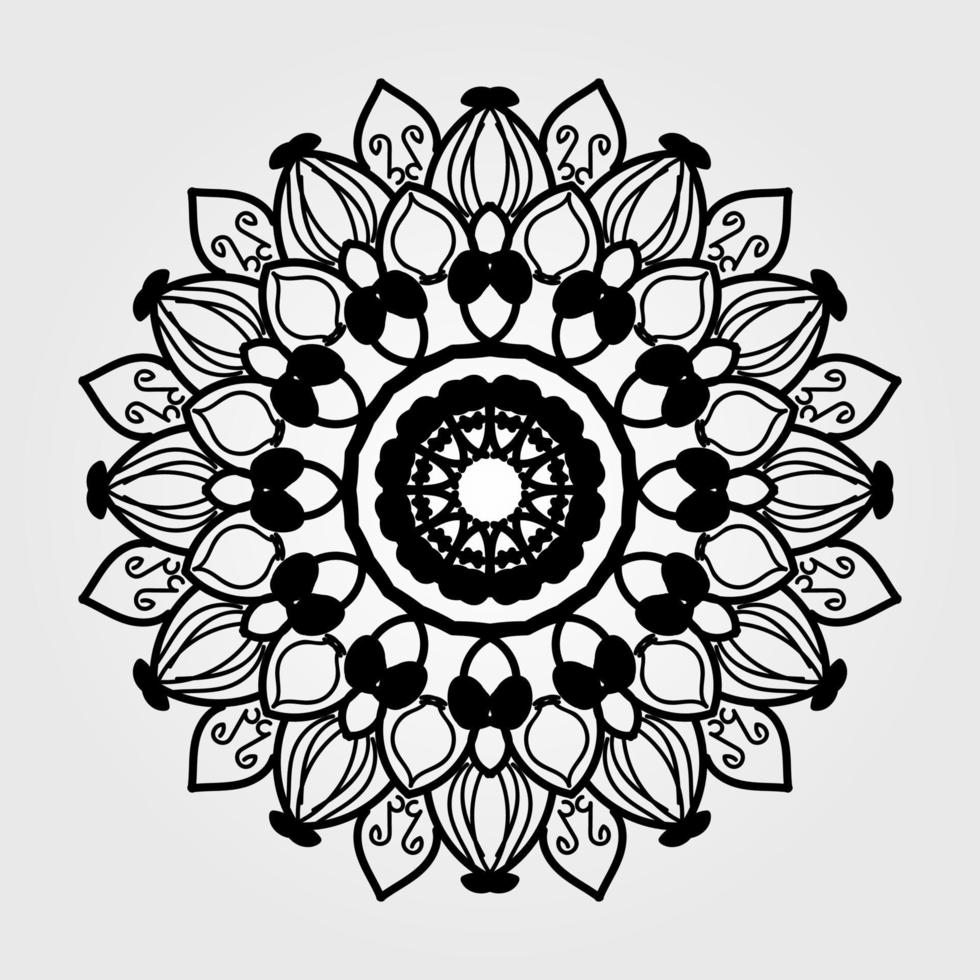 Decorative background with ornamental round pattern vector