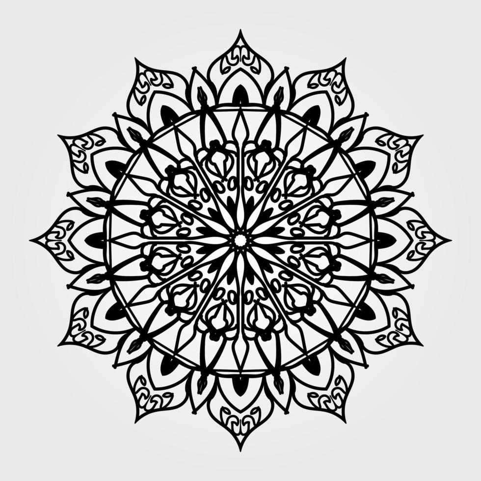 Decorative background with ornamental round pattern vector