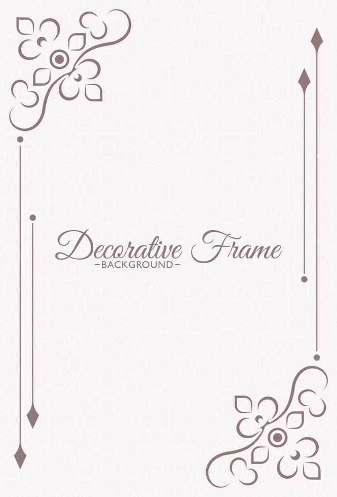 vintage ornamental frame design template vector