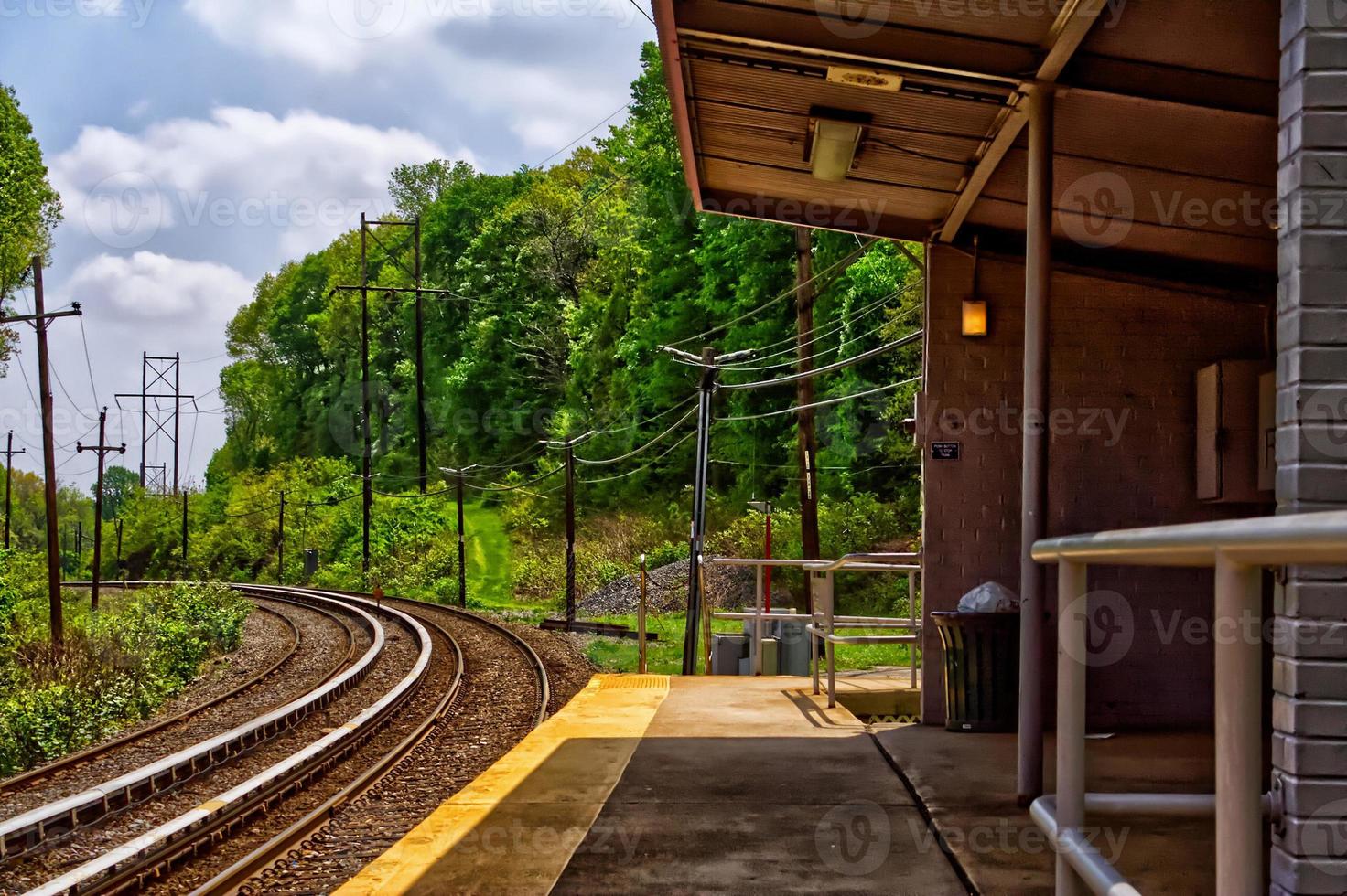 estación de tren, vía doblada foto