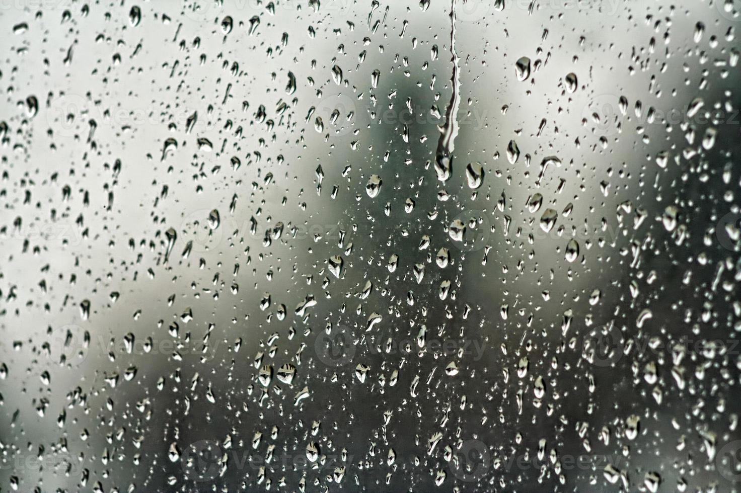 Raindrops on window photo