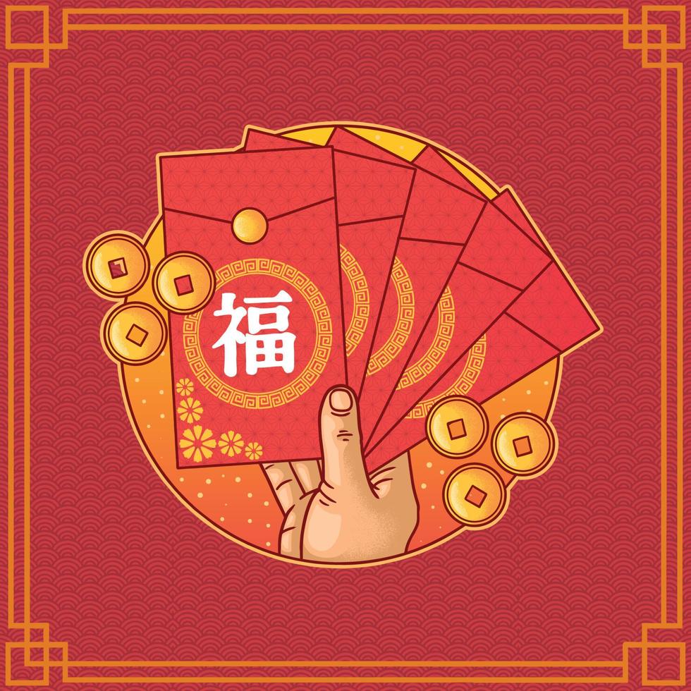 Chinese New Year Red Pocket Concept vector