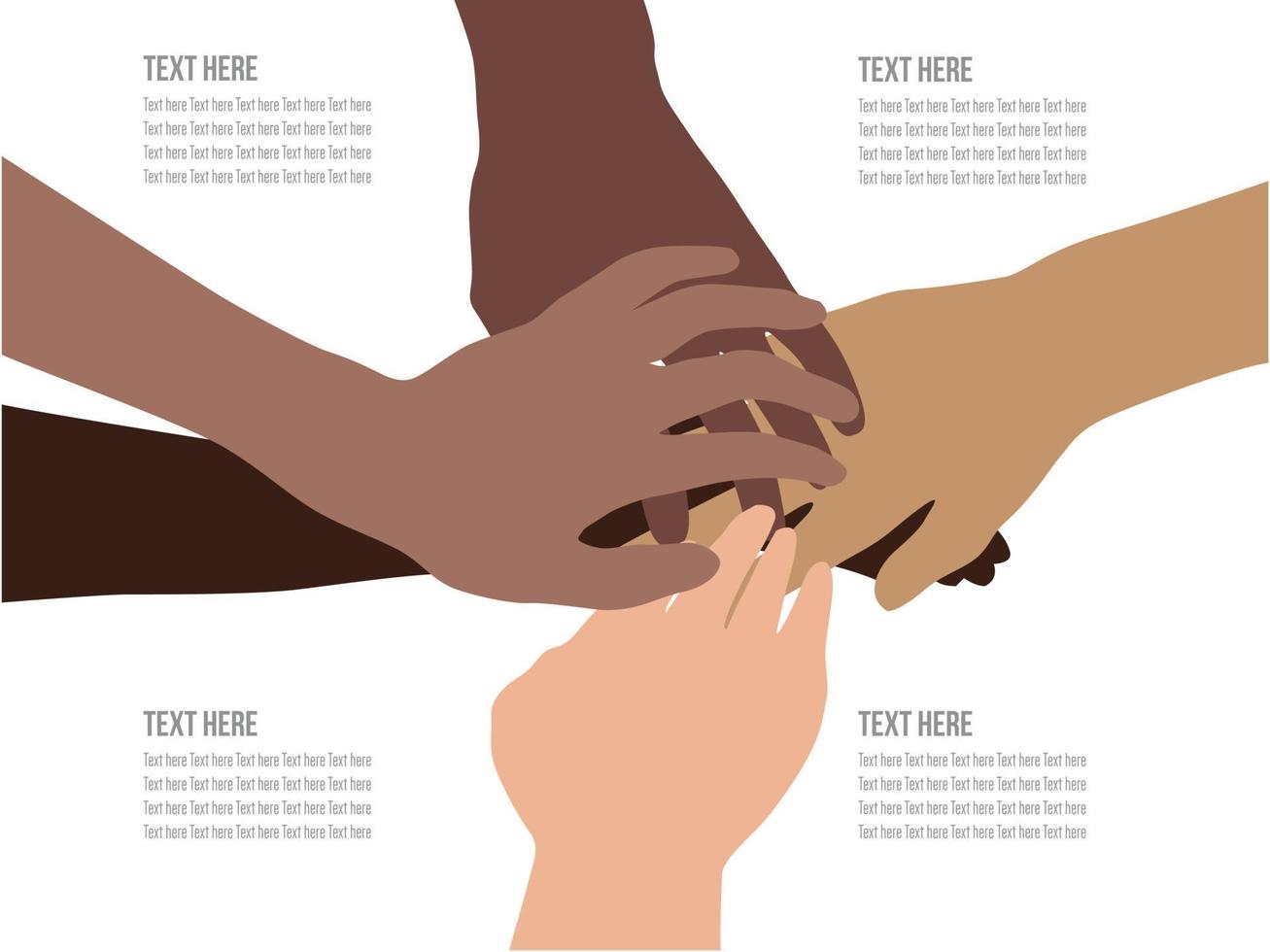 Hands of Teamwork on illustration graphic vector