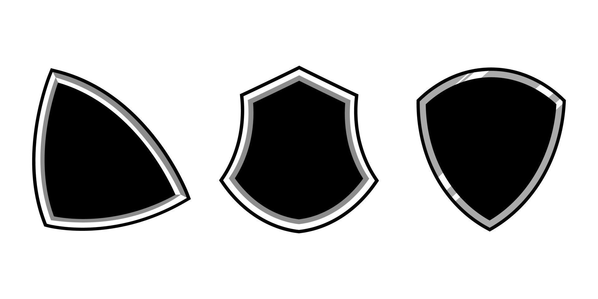 conjunto de icono de signo de vector de emblema de escudo para el logotipo de esport