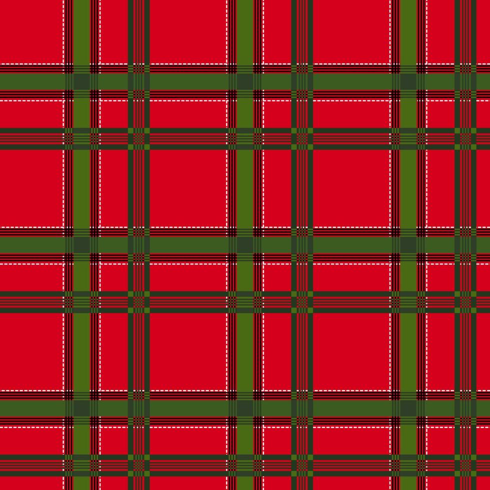Simply seamless check pattern isolated on white background. Christmas decorating theme for wrapping paper, wallpaper, fabric, backdrop and etc. vector
