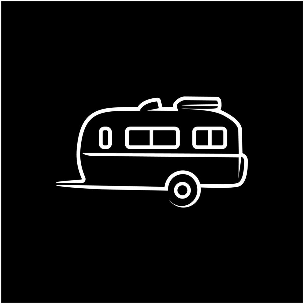 camper trailer, caravan, caravan trailer vector vector