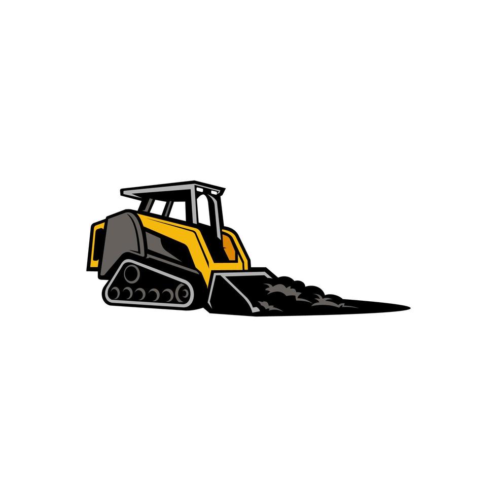 skid steer illustration isolated vector