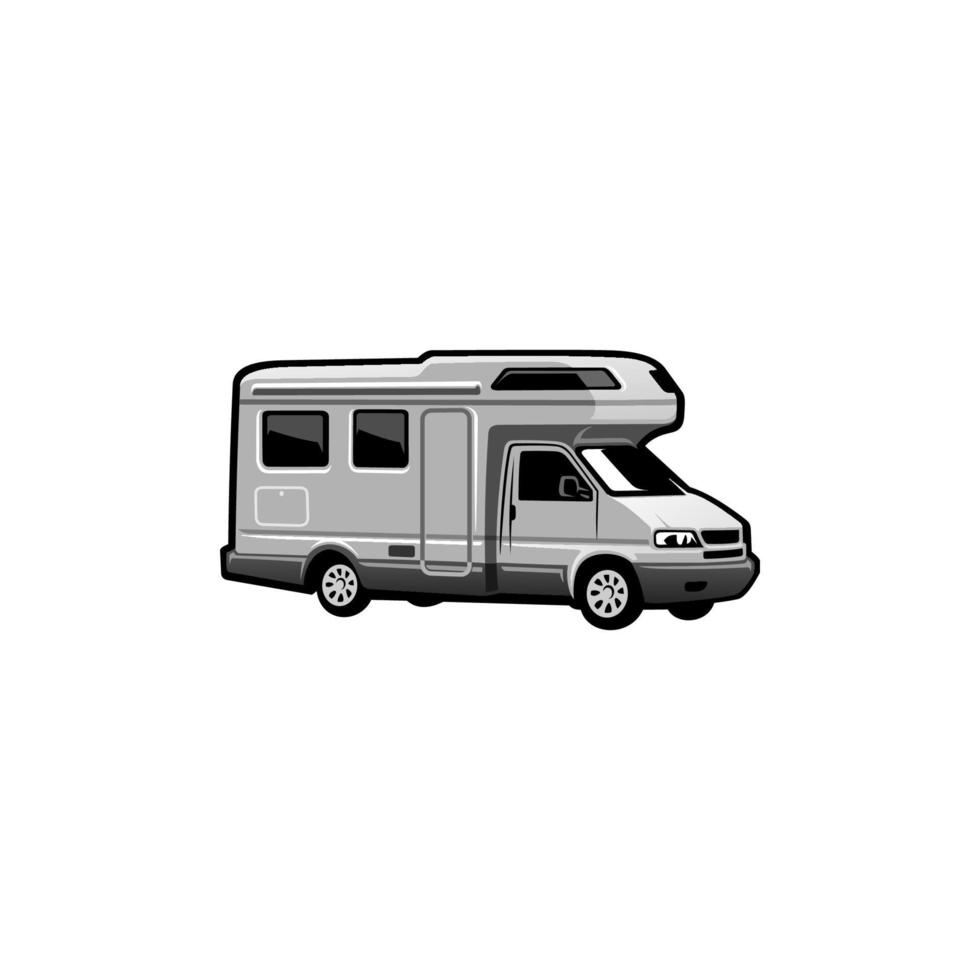 RV - autocaravana - caravana - autocaravana vector aislado