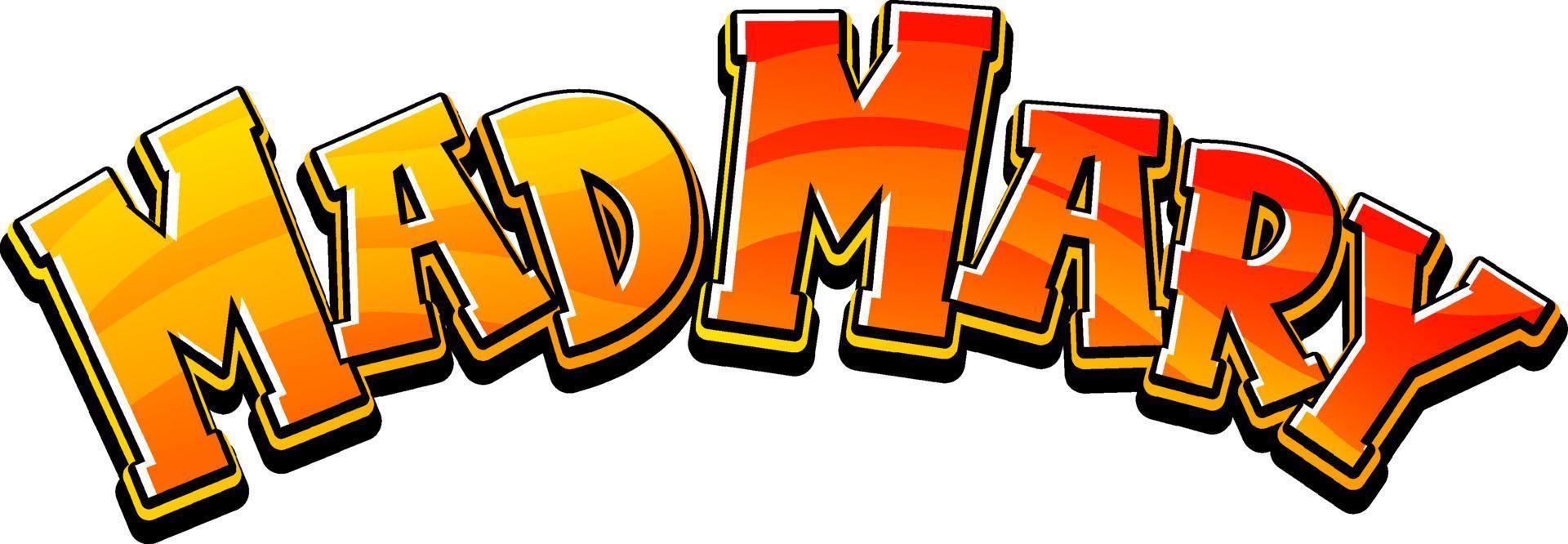 Mad Mary logo text design vector