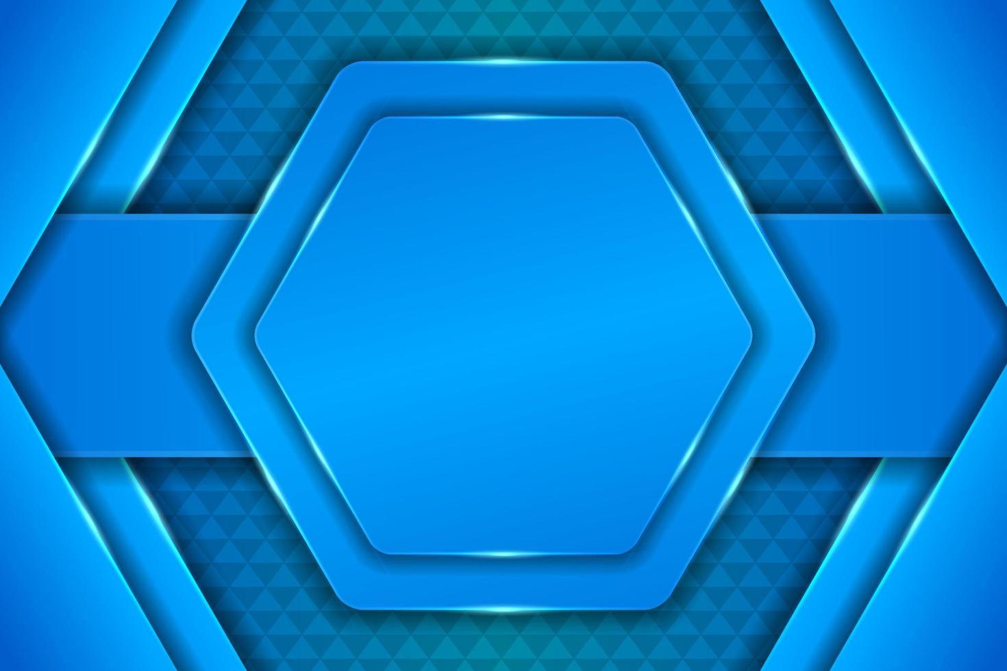 Modern Background Realistic Elegant Hexagon Glowing Light Blue vector
