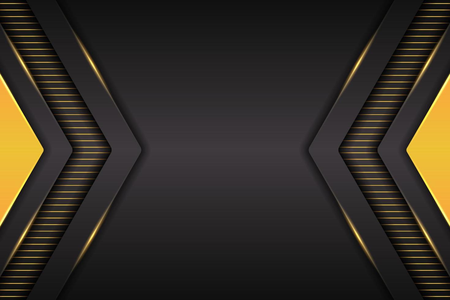 Modern Background Futuristic Technology 3D Realistic Arrow Glowing Yellow vector