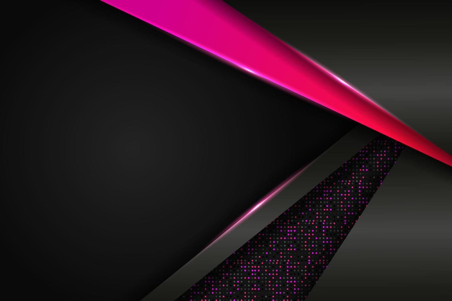 Modern Background Premium Diagonal Overlapped 3D Technology Glowing Gradient Pink Metallic with Glitter vector