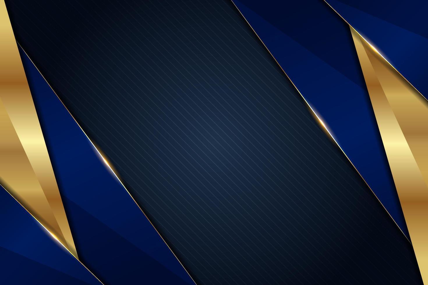 Luxury Background Diagonal Overlapped Blue Layer with Elegant Gold vector