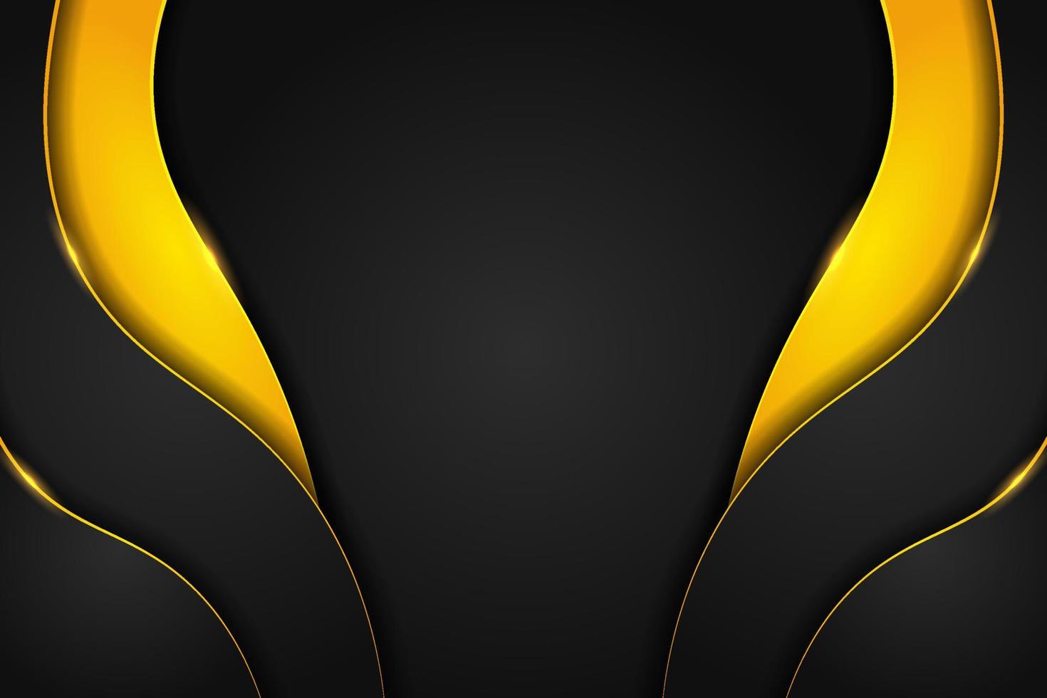 Modern Background Futuristic Technology Dynamic Overlapped Glow Yellow vector
