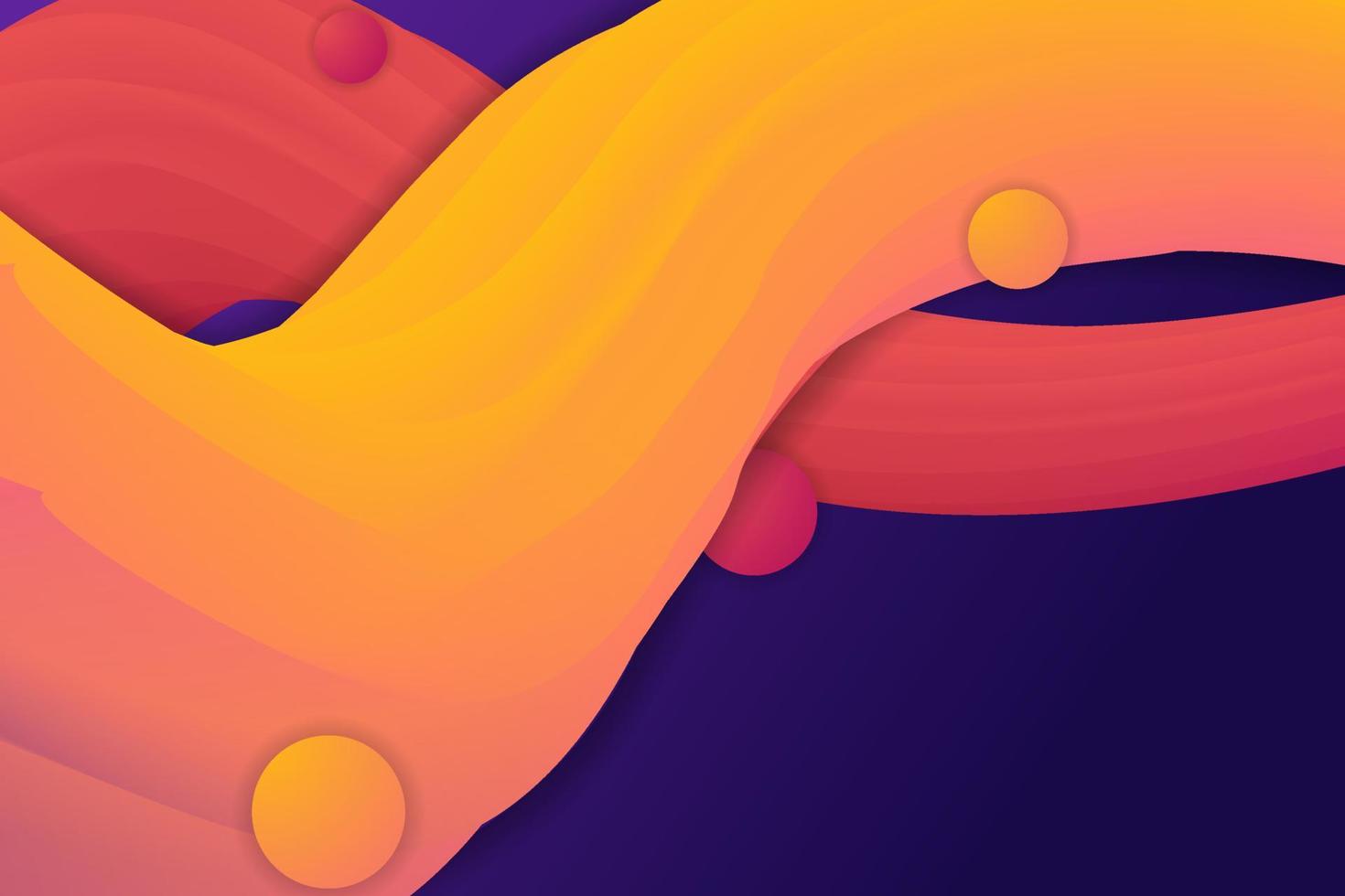 Abstract Fluid Shape Background Gradient Dynamic Overlapped Orange and Yellow vector
