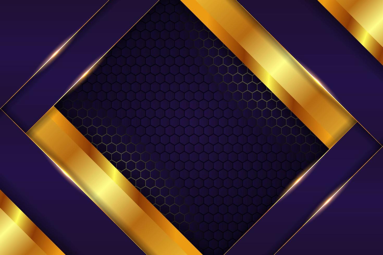 Luxury Background Modern Purple Realistic Diagonal Overlapped with Glowing Golden Line Effect vector