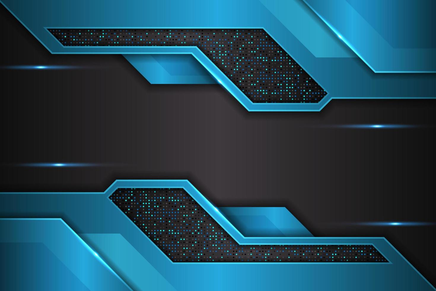 Modern Background Futuristic Technology Light Blue with Glossy Silver Metallic vector