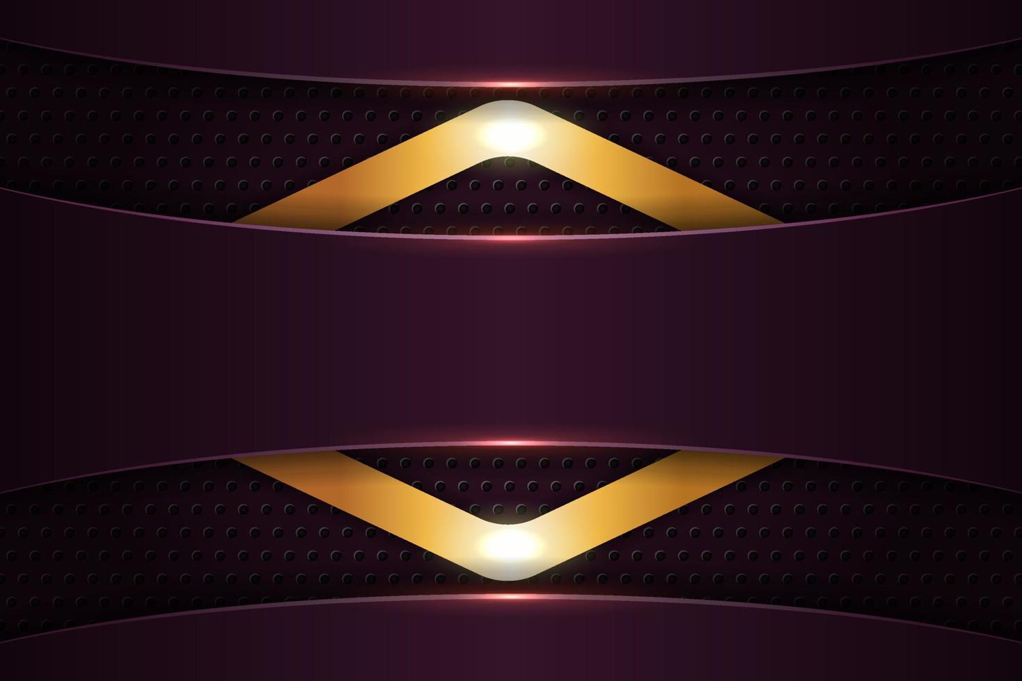 Luxury Background Realistic Glossy Metallic Maroon with Shiny Gold vector