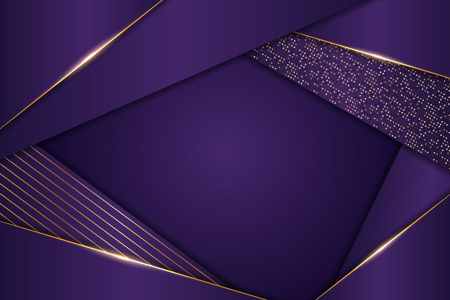 Fondo de lujo diagonal capa superpuesta con elegante brillo dorado. vector