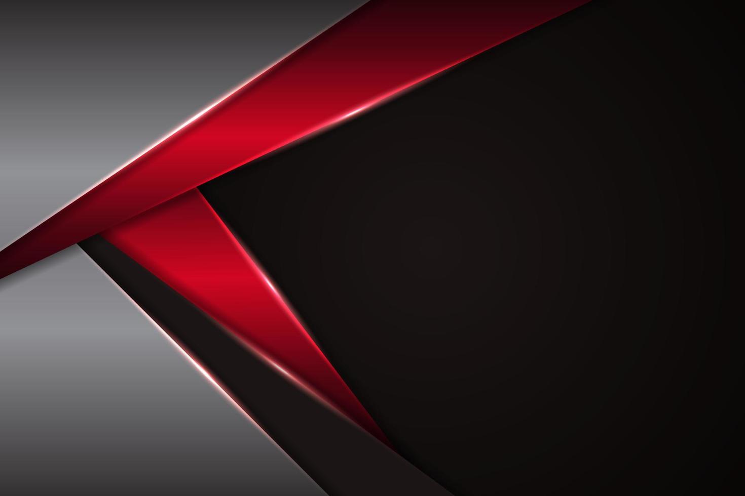 Fondo moderno diagonal premium superpuesto con rojo metálico brillante y plateado. vector