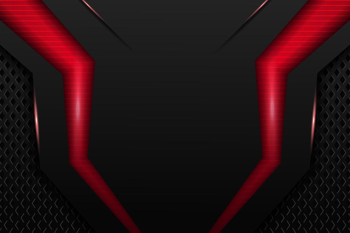 Modern Technology Background Metallic 3D Futuristic Glowing Red vector