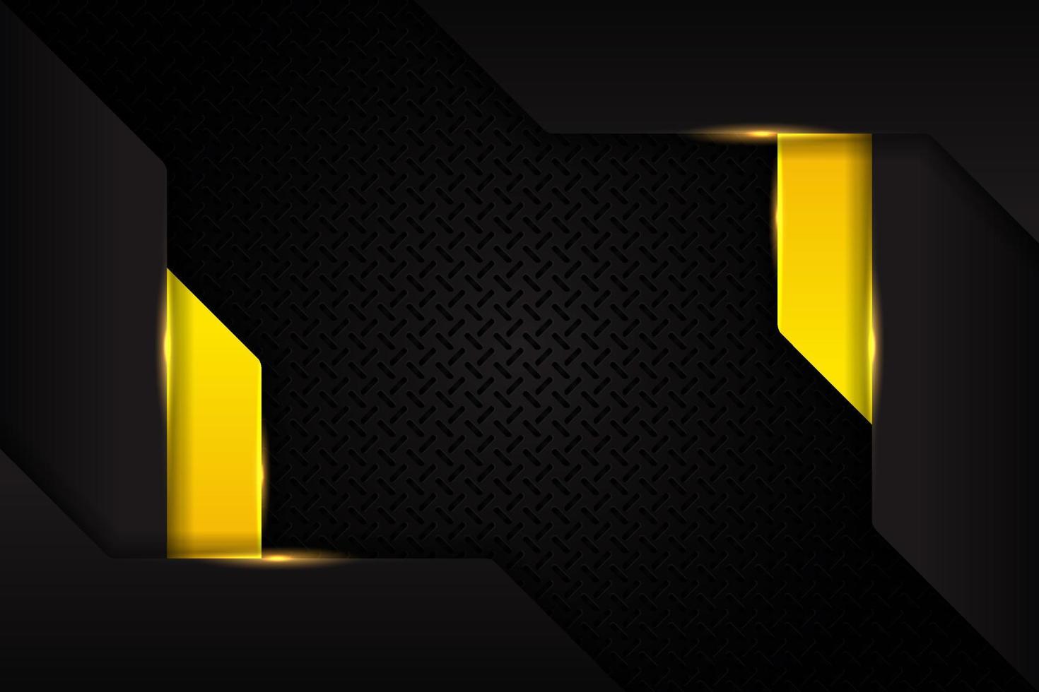 Modern Background Realistic Metallic Overlapped Glow Yellow vector