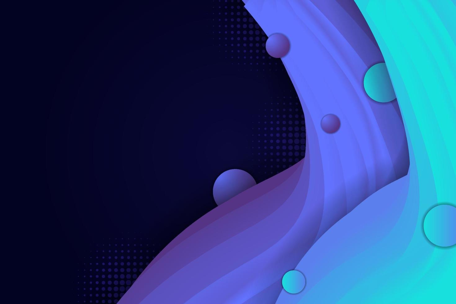 Abstract Background Dynamic 3D Fluid Shape Blue and Purple in Dark vector