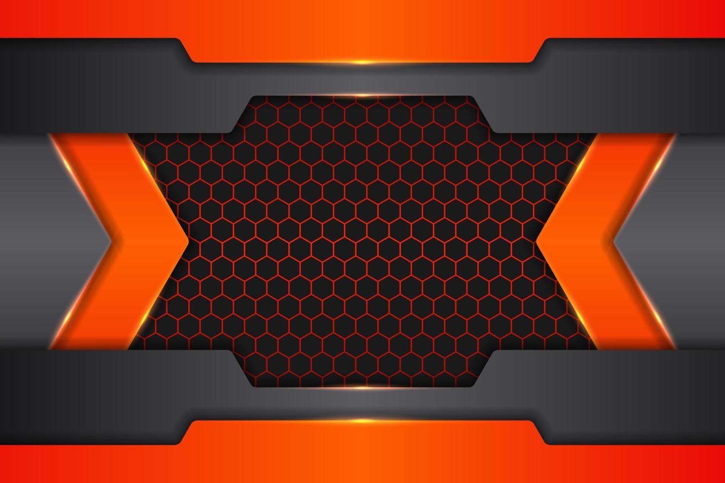 Modern Background Futuristic Technology 3D Realistic Elegant Metallic Glossy Orange vector