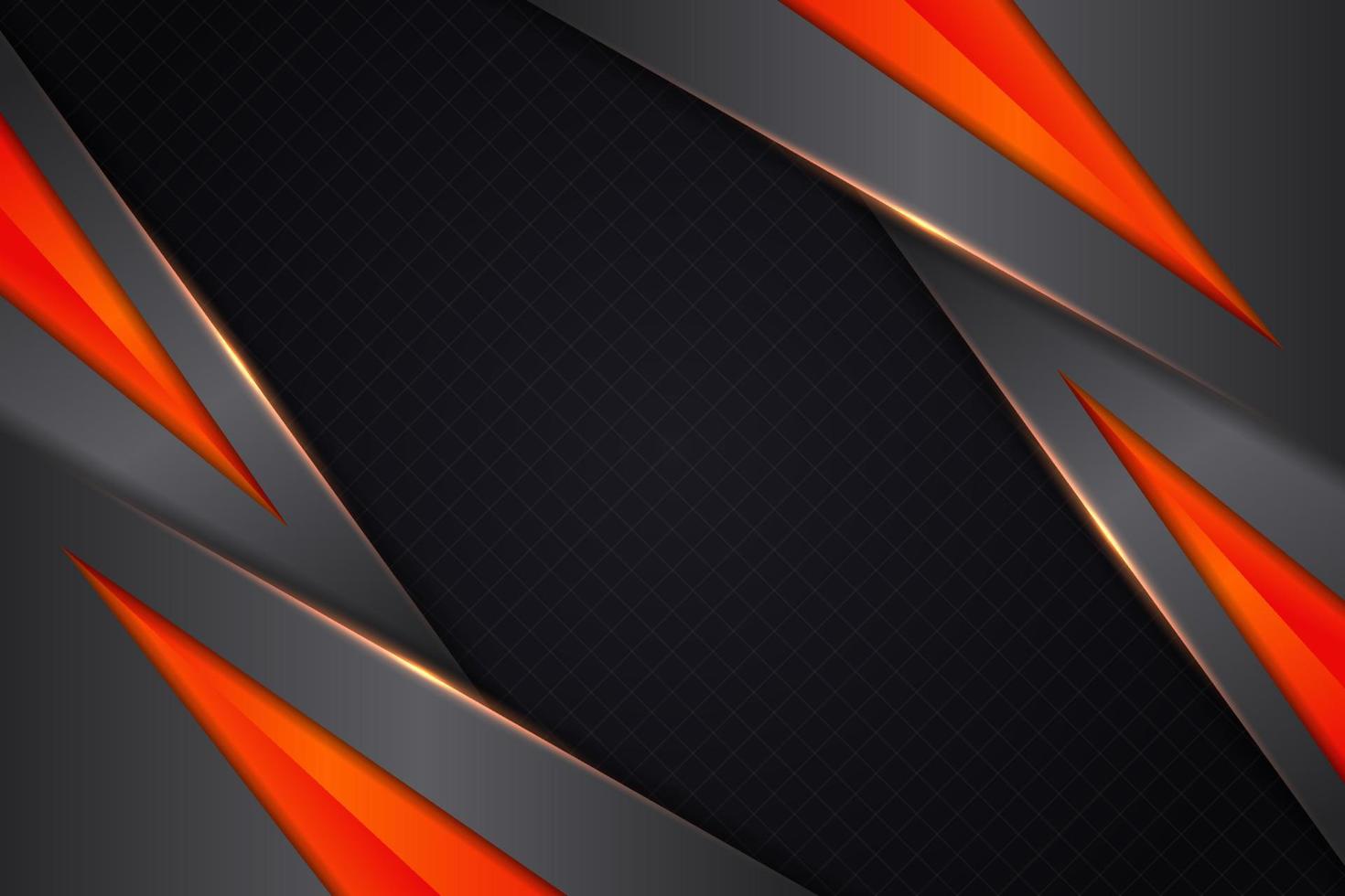 Modern Background Diagonal Overlapped Layer Technology 3D Realistic Elegant  Metallic Glossy Orange vector