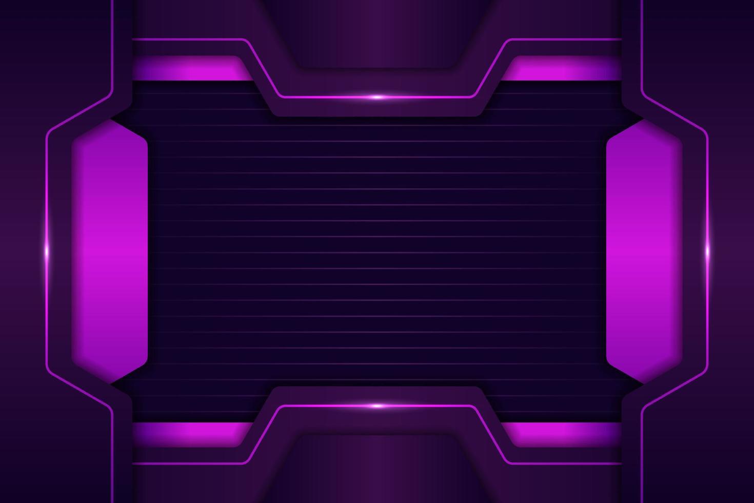 Modern E-Sport Gaming Background Glowing Purple Futuristic Technology vector