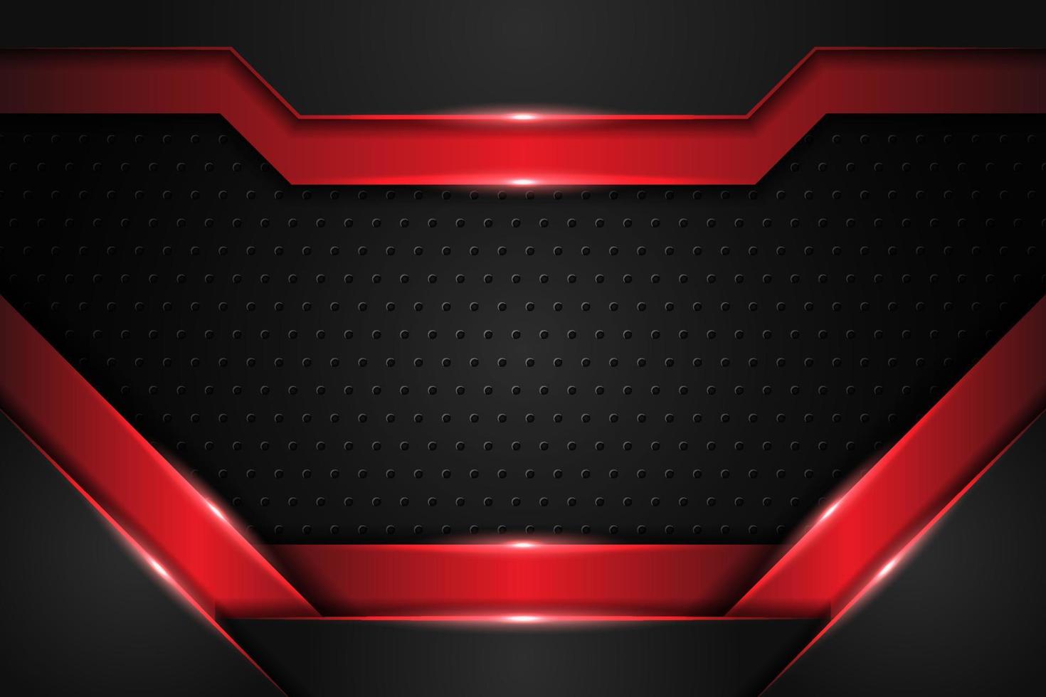 Modern Background Realistic Glossy Metallic Overlapped Red and Dark vector