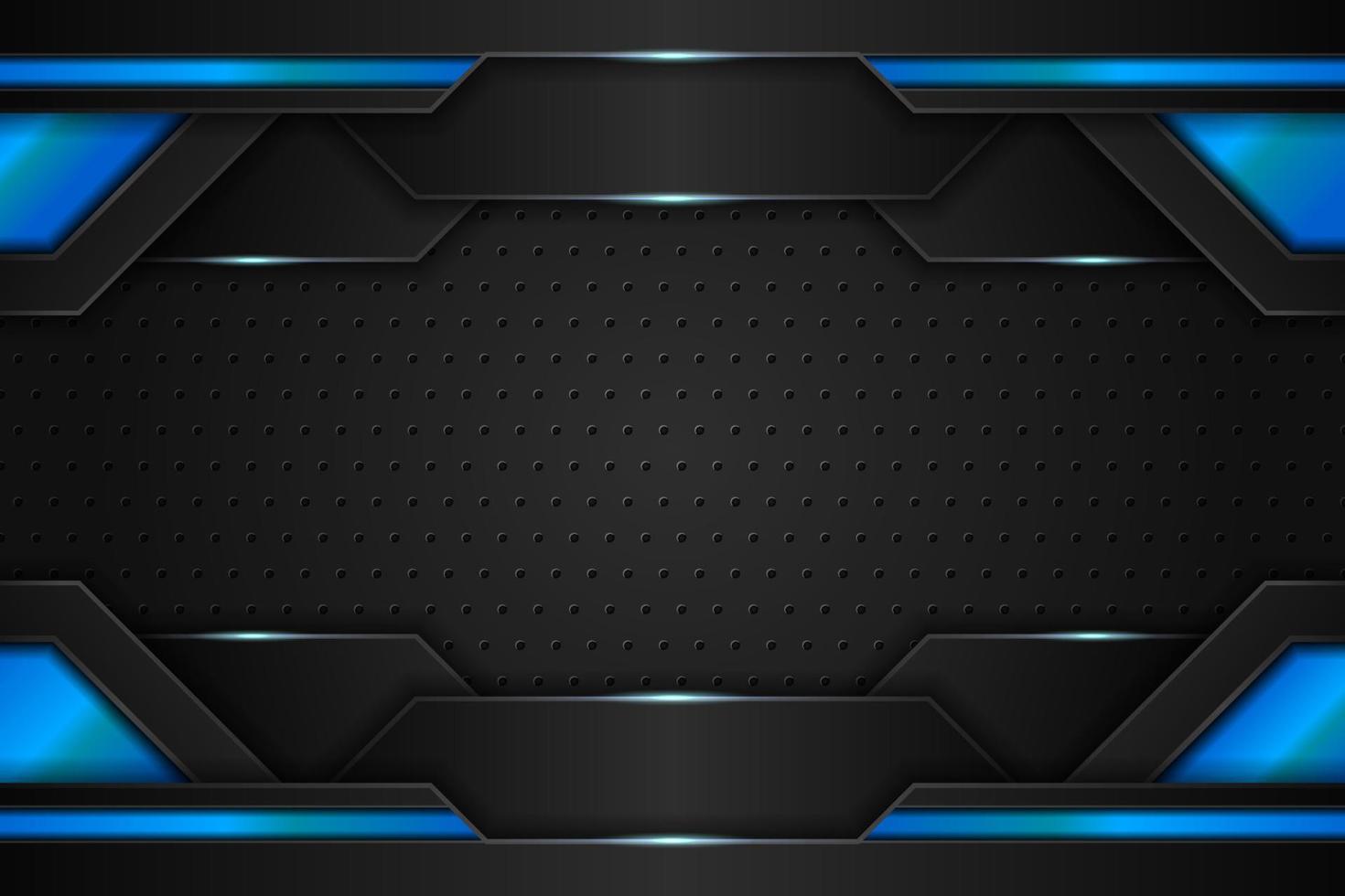 Modern Background Realistic Technology Futuristic Blue with Dark Hexagon Pattern vector