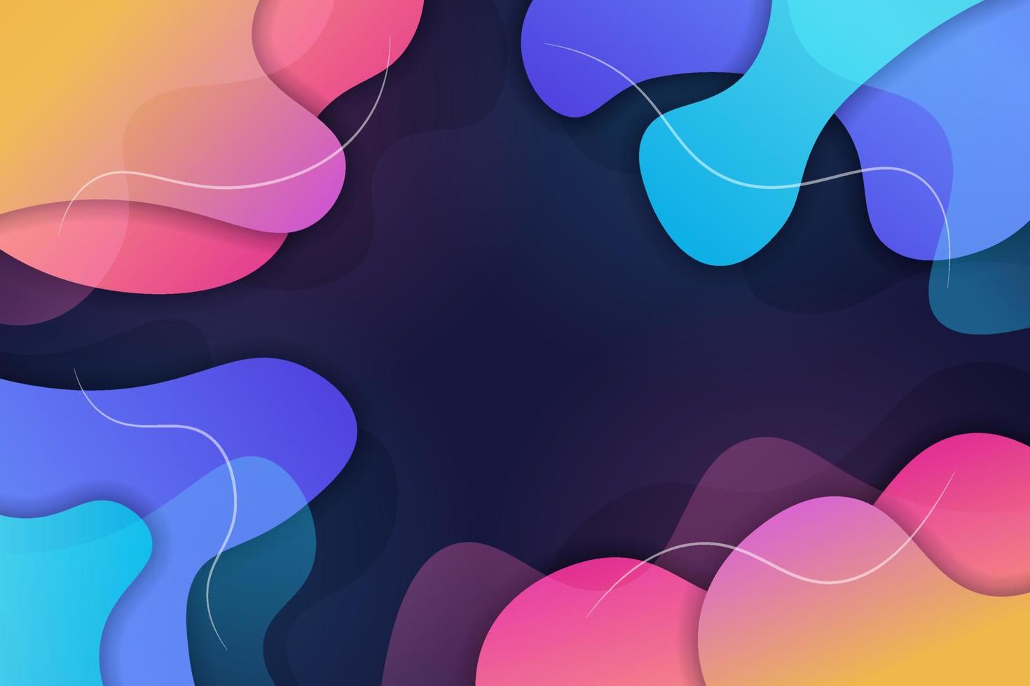 Abstract Background Dynamic Abstract Fluid Shape Glowing Colorful Gradient vector