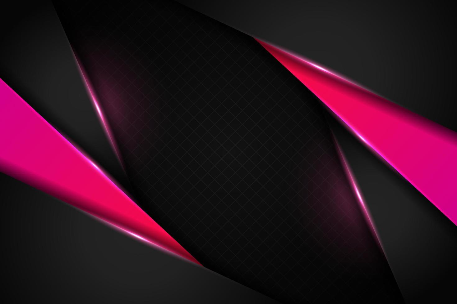 Modern Background Premium Diagonal Overlapped 3D Technology Glowing Gradient Pink Metallic vector