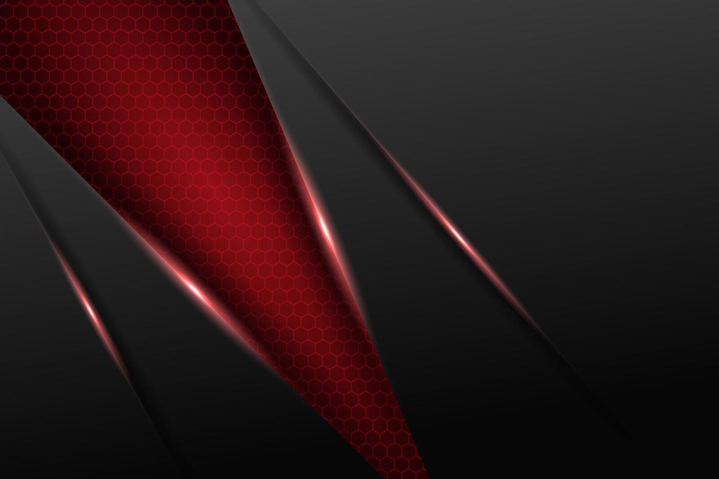 Modern Technology Background Futuristic Diagonal Glowing Red with Hexagon Pattern vector