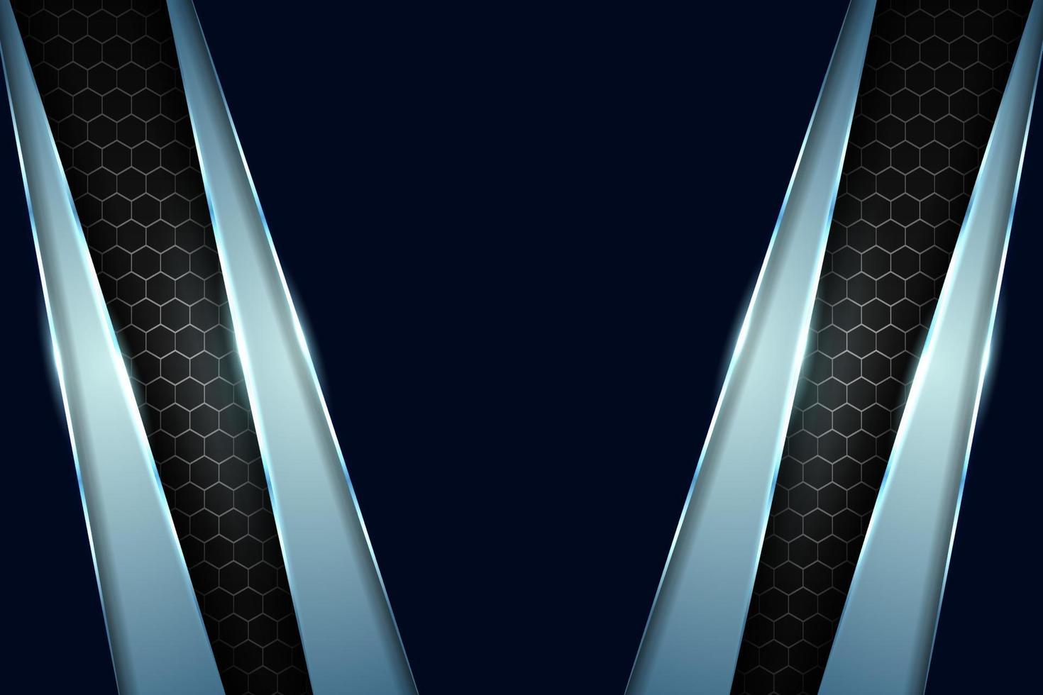 Luxury Background Realistic Diagonal Overlapped with Glossy Silver Effect vector