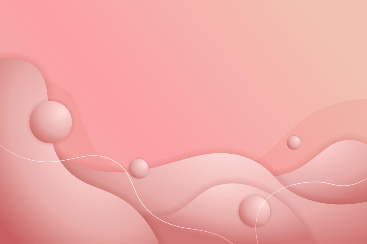 Abstract Background Dynamic 3D Fluid Soft Gradient Clear Pink Pastel Color vector