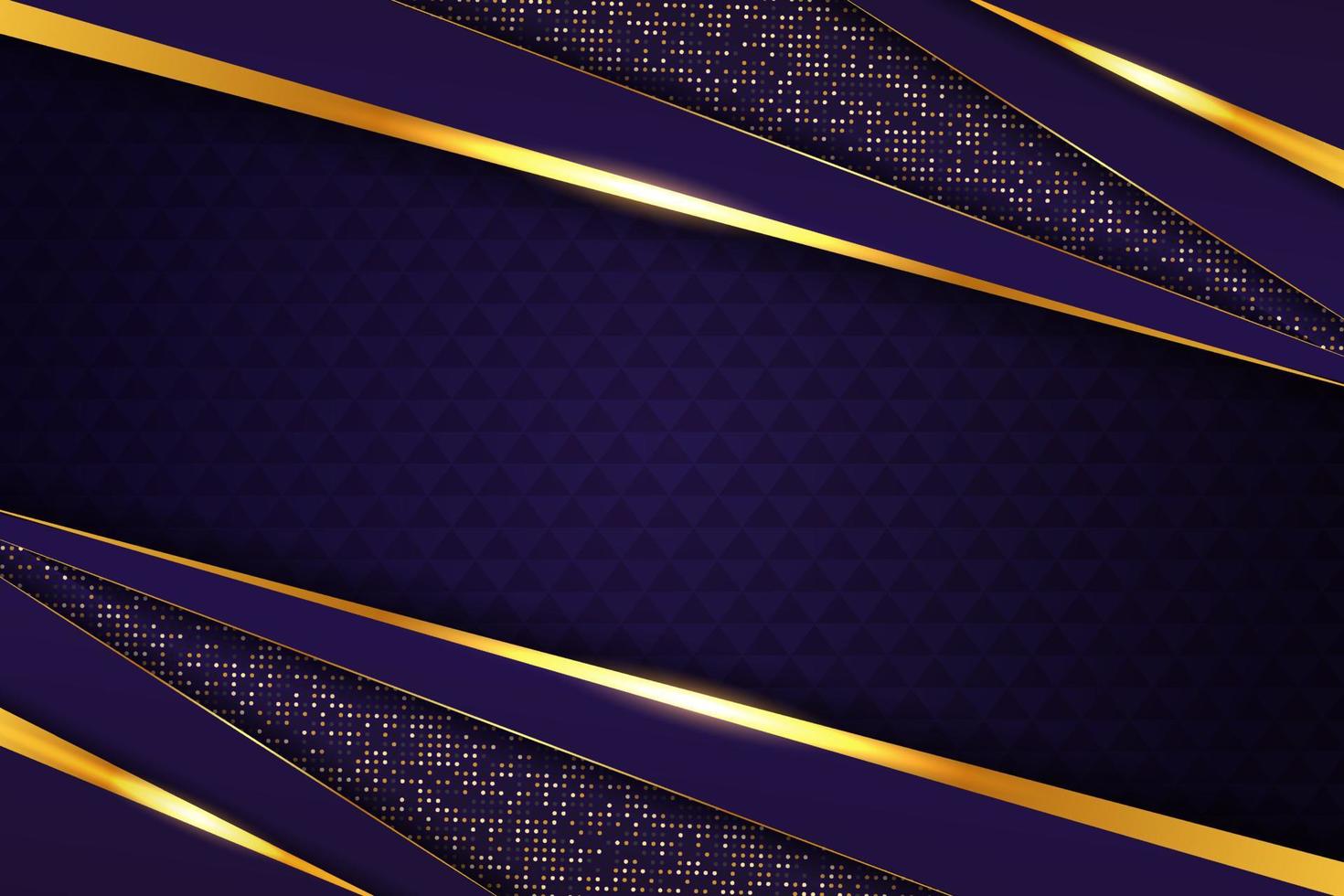 Luxury Background Modern Purple Diagonal Layer with Glitter and Glowing Golden Line Effect vector