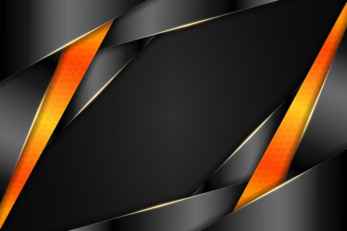 Modern Background Realistic 3D Overlapped Diagonal Metallic Glossy Orange and Silver vector