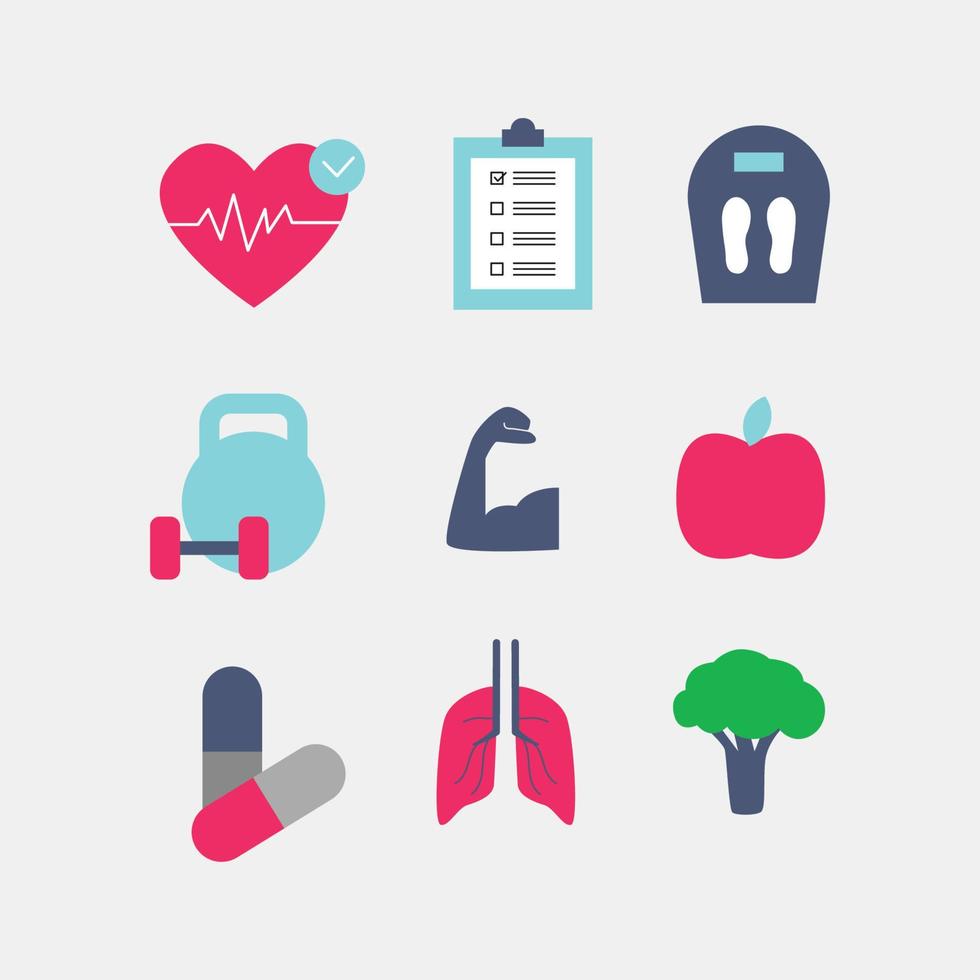 New Year Resolution Icon Set vector