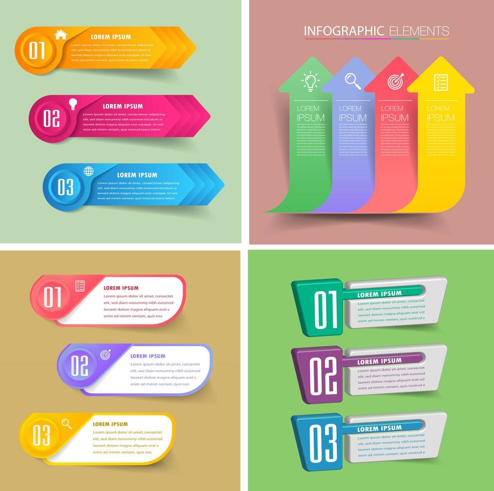 modern text box template, infographics banner vector