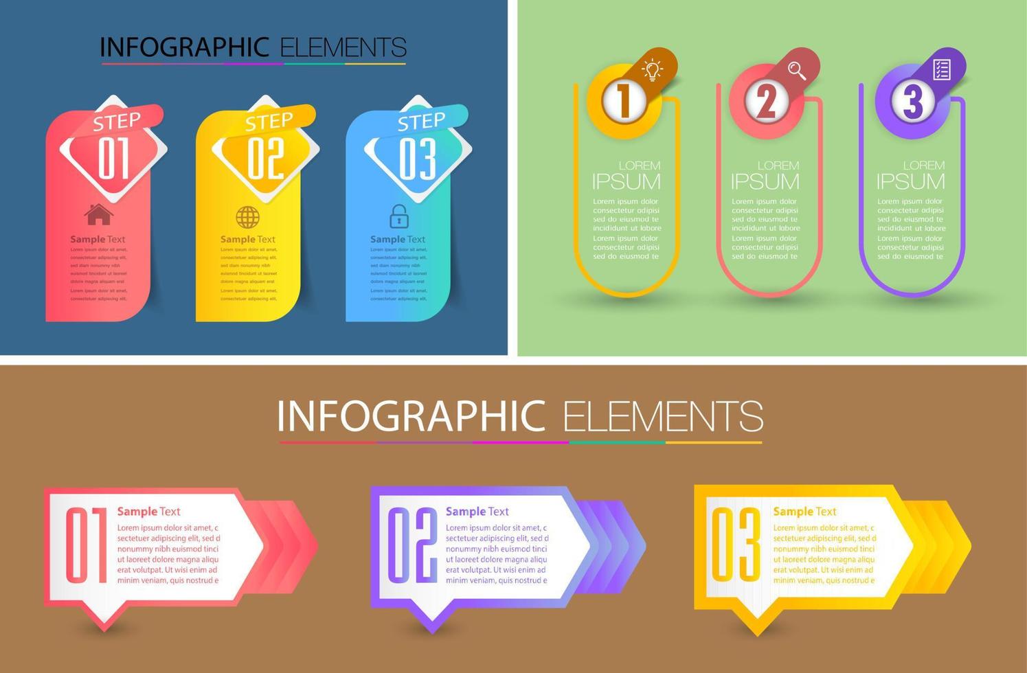 modern text box template, infographics banner vector