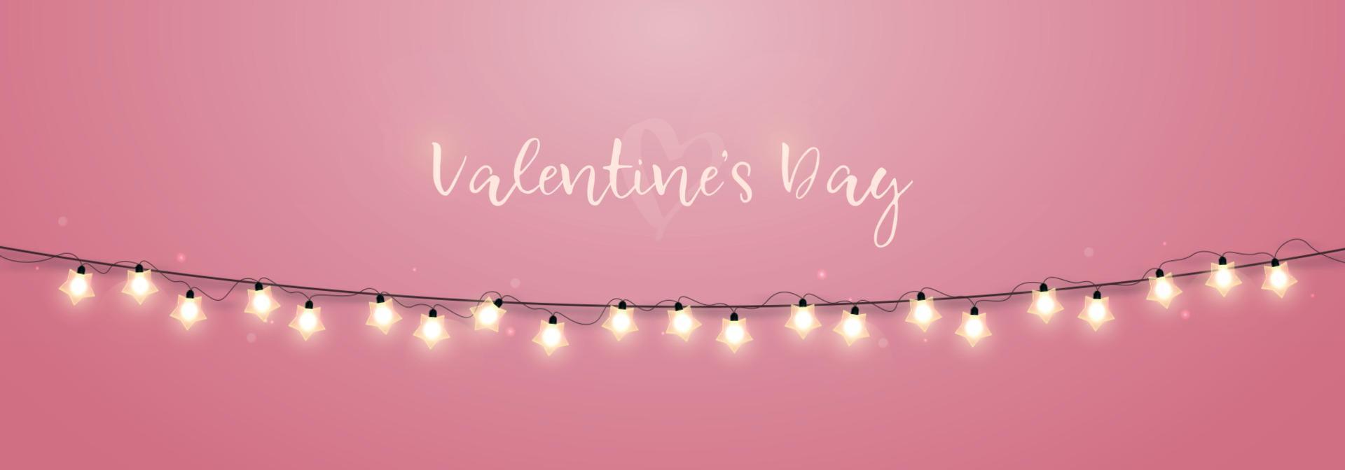 Valentine's day long banner. vector